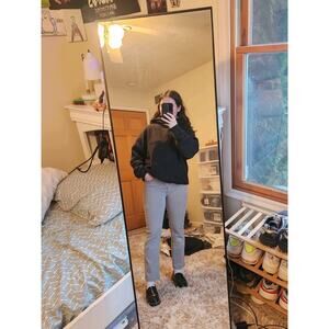 New York Jones Light Grey Straight Jeans, Size Petite/Small